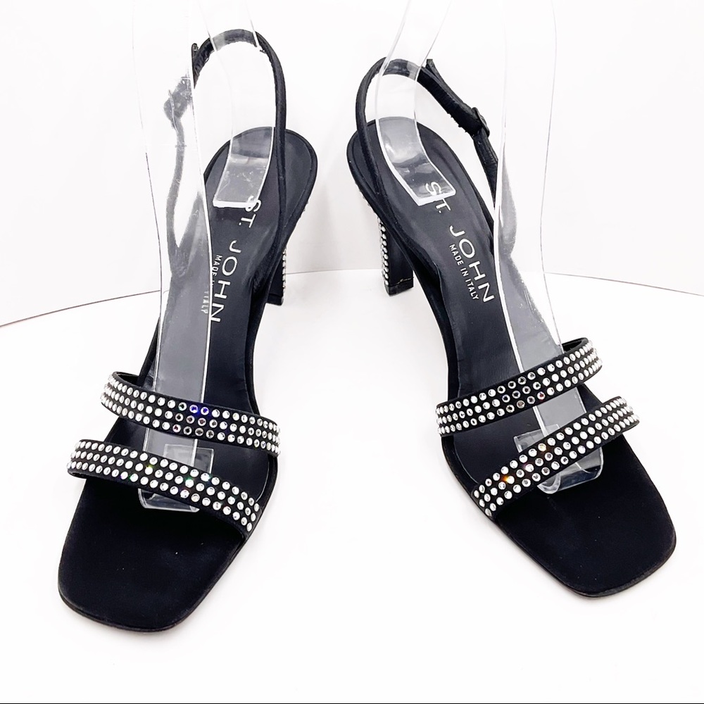 {St.John} Rhinestones Heel Sandals - Picture 5 of 16